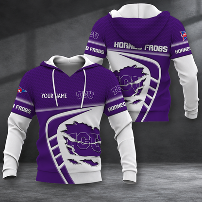ELITE EDITION - NEW CUSTOMIZED NCAA FBS09 THF TCU HORNED FROGS HOODIE, ZIP HOODIE, T-SHIRT, POLO SHIRT, ZIP POLO SHIRT & SWEATSHIRT