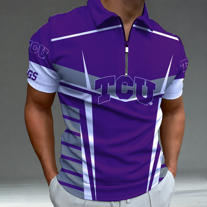 [FAN FAVORITE] NEW CUSTOMIZED NCAA FBS09 THF TCU HORNED FROGS POLO SHIRT
