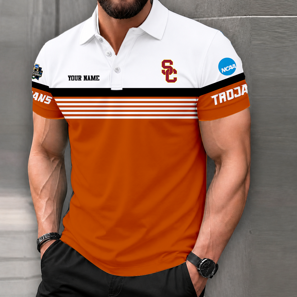LIMITED EDITION - NEW CUSTOMIZED NCAA CWS09 USC USC TROJANS POLO SHIRT