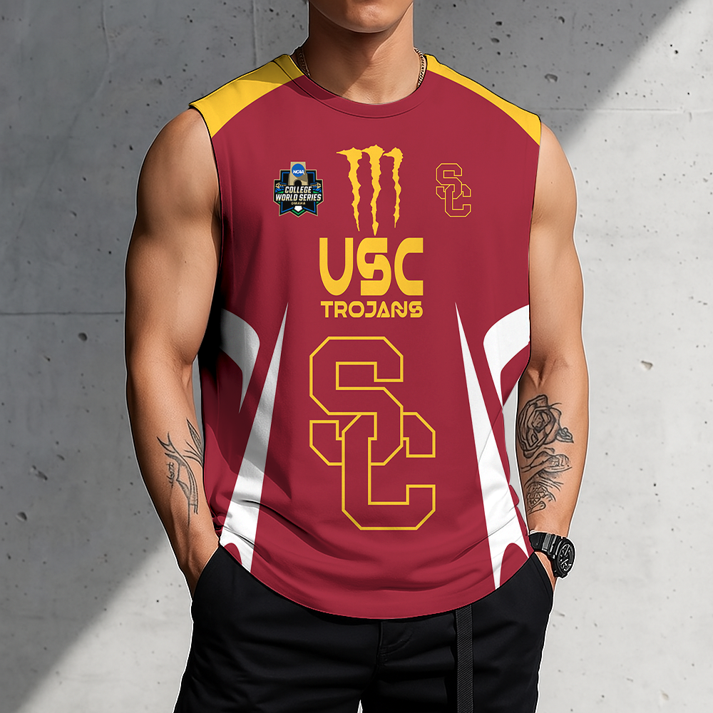 LIMITED DROP - NEW CUSTOMIZED | NCAA CWS09 USC USC TROJANS MEN'S GYM SHIRT