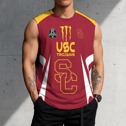LIMITED DROP - NEW CUSTOMIZED | NCAA CWS09 USC USC TROJANS MEN'S GYM SHIRT