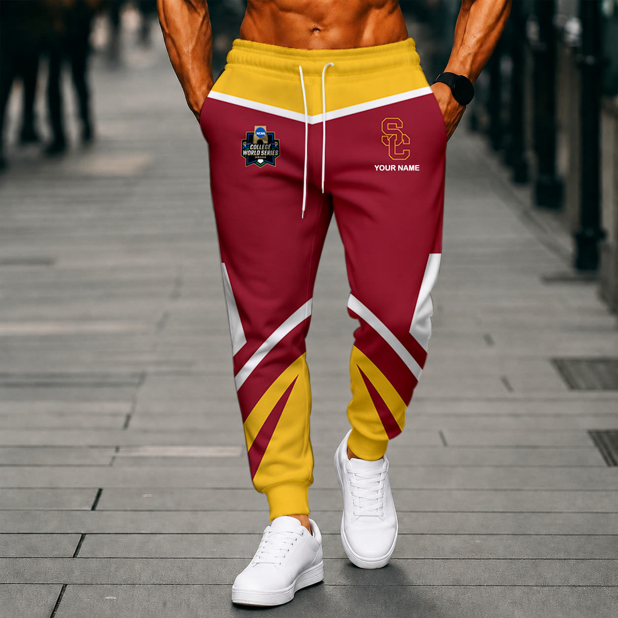 LIMITED EDITION - NEW CUSTOMIZED NCAA CWS09 USC USC TROJANS SWEATPANTS