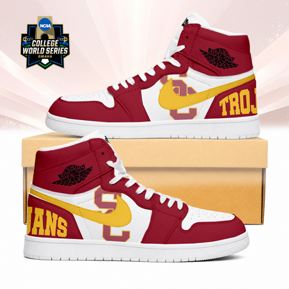LIMITED EDITION - NEW CUSTOMIZED NCAA CWS09 USC USC TROJANS AIR JORDAN SNEAKERS