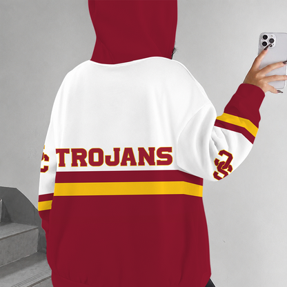 [FAN FAVORITE] NEW CUSTOMIZED NCAA CWS09 USC USC TROJANS ZIP HOODIE