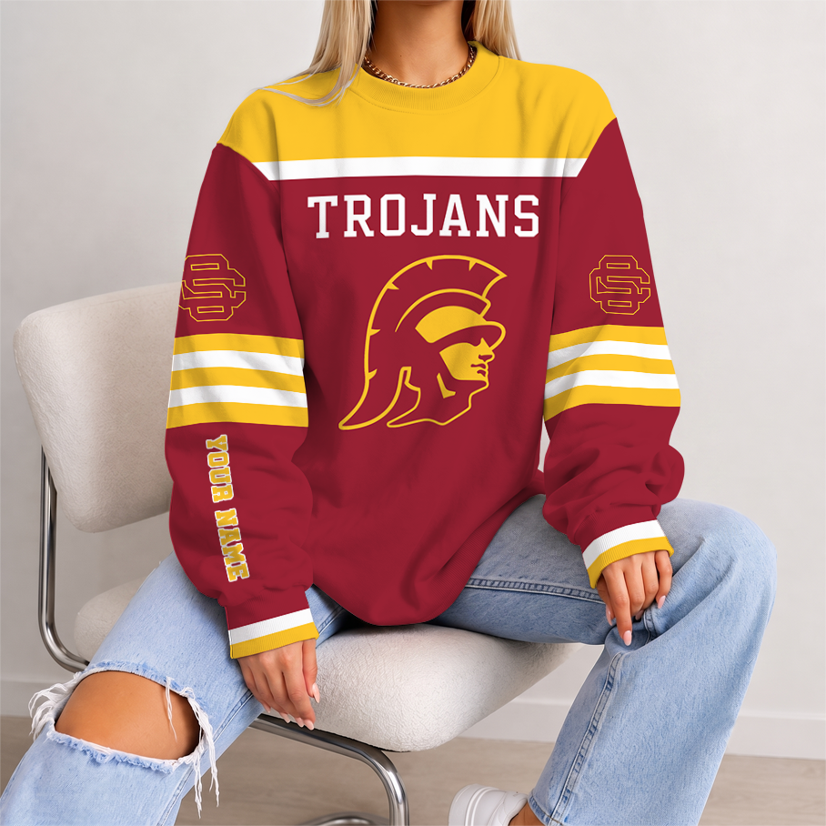 [FAN FAVORITE] NEW CUSTOMIZED NCAA CWS09 USC USC TROJANS UNISEX SWEATSHIRT