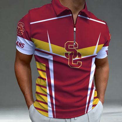 [FAN FAVORITE] NEW CUSTOMIZED NCAA CWS09 USC USC TROJANS POLO SHIRT