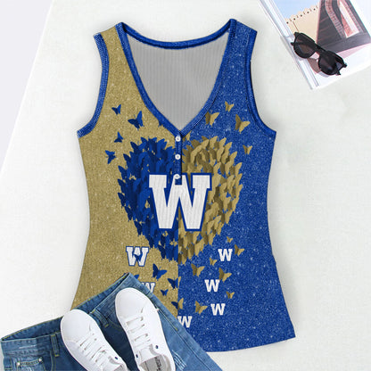 [FAN EXCLUSIVE] NEW CUSTOMIZED CFL09 WPG WINNIPEG BLUE BOMBERS WOMEN'S V-NECK TANK TOP