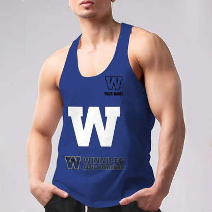 [FAN EXCLUSIVE] NEW CUSTOMIZED CFL09 WPG WINNIPEG BLUE BOMBERS UNISEX TANK TOP
