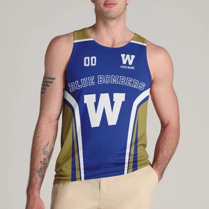 [FAN EXCLUSIVE] NEW CUSTOMIZED CFL09 WPG WINNIPEG BLUE BOMBERS UNISEX TANK TOP