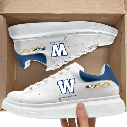 [FAN EXCLUSIVE] NEW CUSTOMIZED CFL09 WPG WINNIPEG BLUE BOMBERS MCQUEEN SHOES