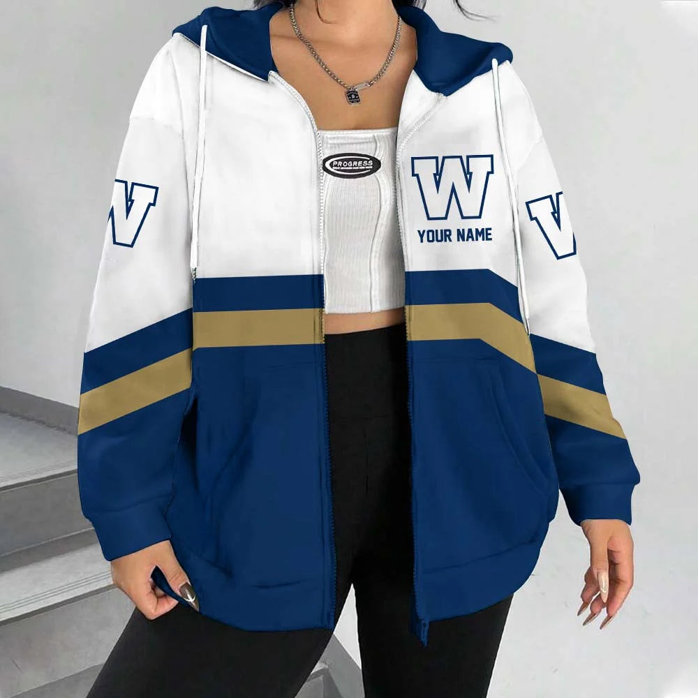 [FAN EXCLUSIVE] NEW CUSTOMIZED CFL09 WPG WINNIPEG BLUE BOMBERS HOODIE & ZIP HOODIE