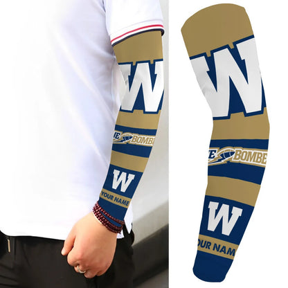 [FAN EXCLUSIVE] NEW CUSTOMIZED CFL09 WPG WINNIPEG BLUE BOMBERS SUN ARM SLEEVES