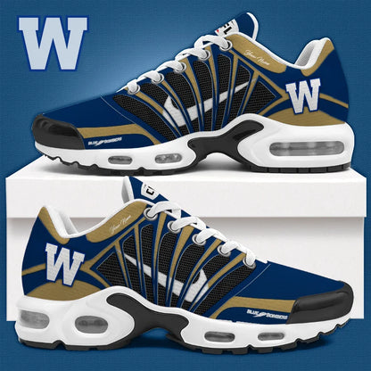 [FAN EXCLUSIVE] NEW CUSTOMIZED CFL09 WPG WINNIPEG BLUE BOMBERS AIR MAX PLUS SNEAKERS