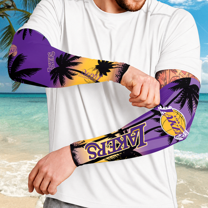 [HOT DEAL] NEW CUSTOMIZED NBA09 LLA LOS ANGELES LAKERS SUN ARM SLEEVES