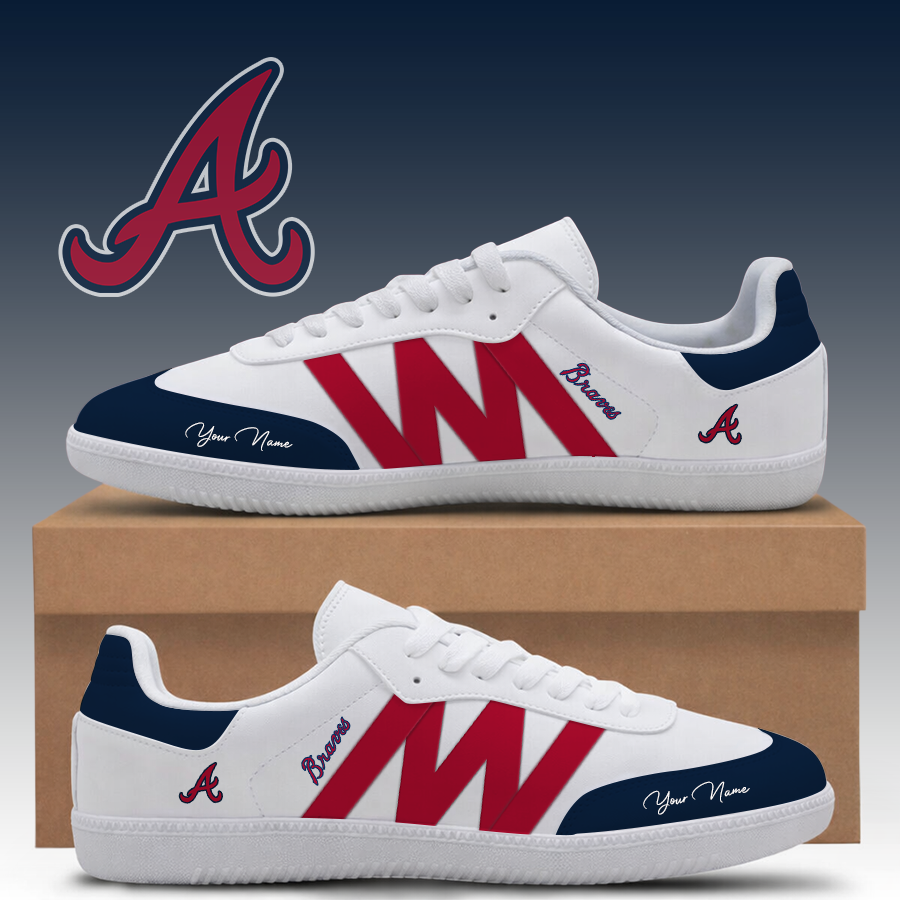 [FLASH SALE] NEW CUSTOMIZED MLB09 ABS ATLANTA BRAVES CLASSIC SNEAKERS