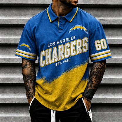 [SPECIAL OFFER] NEW CUSTOMIZED NFL09 LAC LOS ANGELES CHARGERS POLO SHIRT