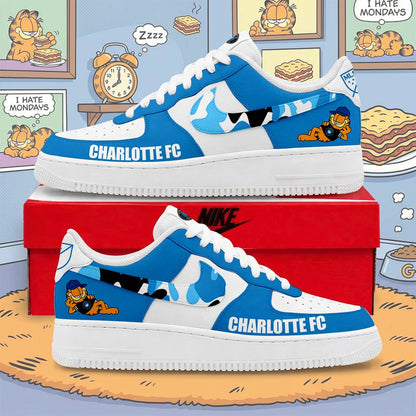 FINAL SALE - NEW CUSTOMIZED MLS09 CLF CHLT FC x GARFIELD AF1 SNEAKERS