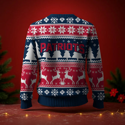LIMITED EDITION - NEW CUSTOMIZED NFL27 NEP NEW ENGLAND PATRIOTS UGLY SWEATER