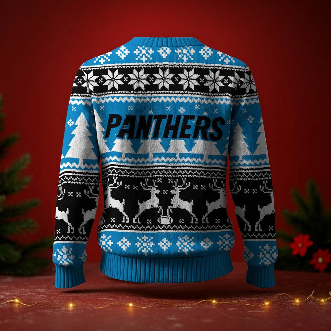 LIMITED EDITION - NEW CUSTOMIZED NFL23 CLP CAROLINA PANTHERS UGLY SWEATER