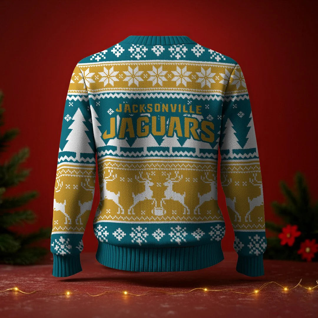 LIMITED EDITION - NEW CUSTOMIZED NFL30 JSJ JACKSONVILLE JAGUARS UGLY SWEATER