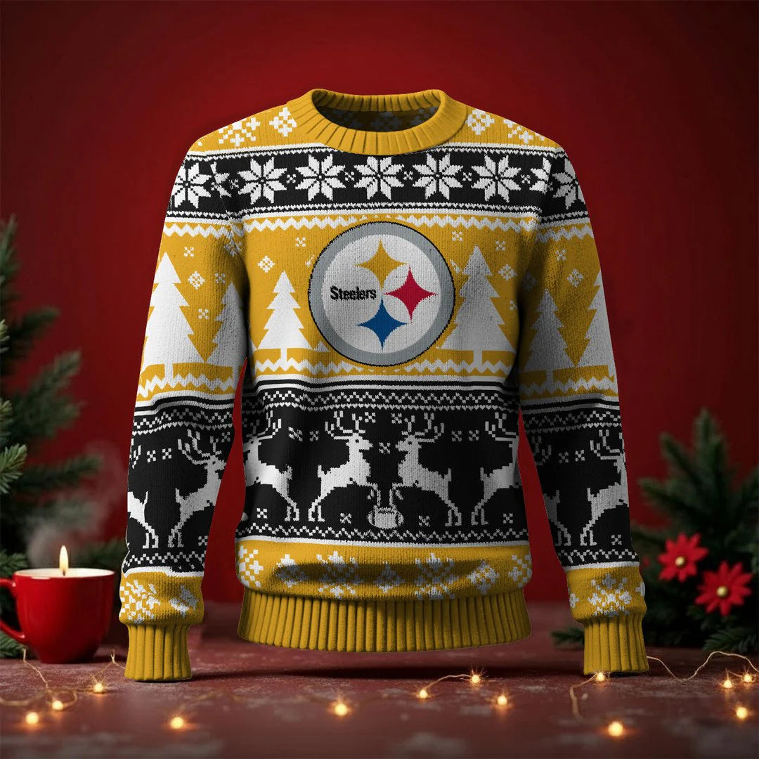LIMITED EDITION - NEW CUSTOMIZED NFL14 PSB PITTSBURGH STEELERS UGLY SWEATER
