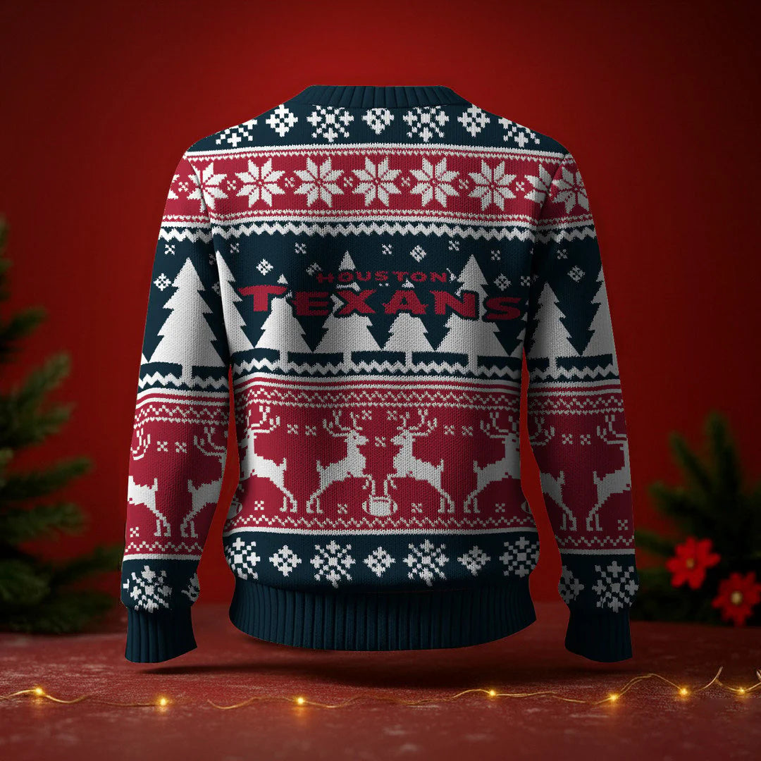 LIMITED EDITION - NEW CUSTOMIZED NFL15 HTT HOUSTON TEXANS UGLY SWEATER