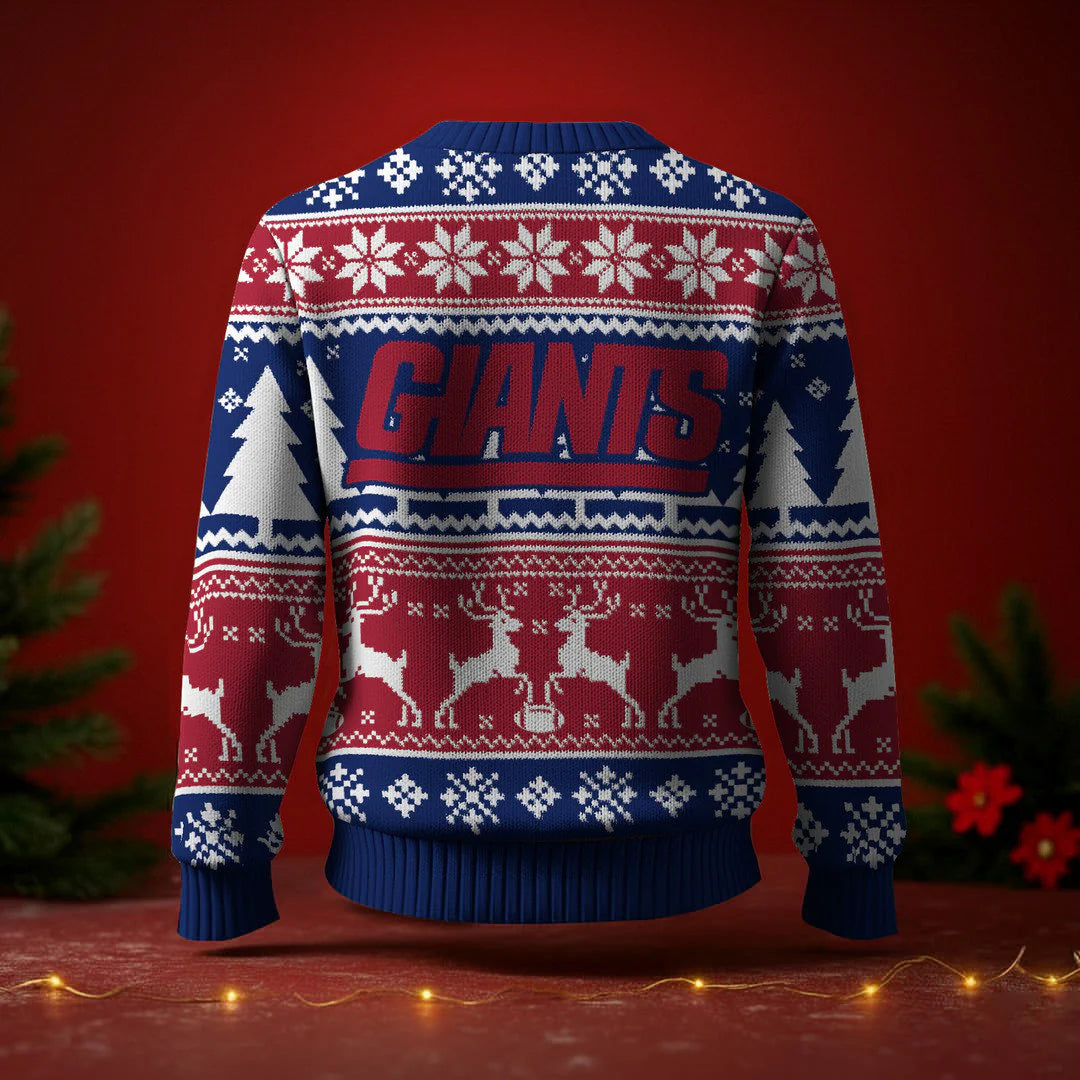 LIMITED EDITION - NEW CUSTOMIZED NFL32 NYG NEW YORK GIANTS UGLY SWEATER