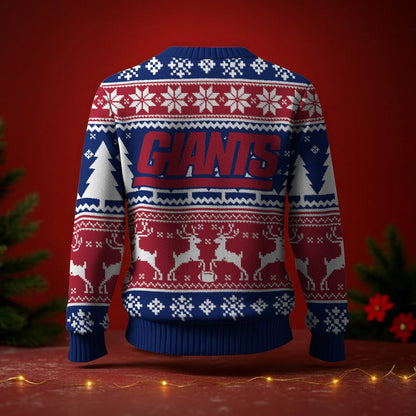 LIMITED EDITION - NEW CUSTOMIZED NFL32 NYG NEW YORK GIANTS UGLY SWEATER