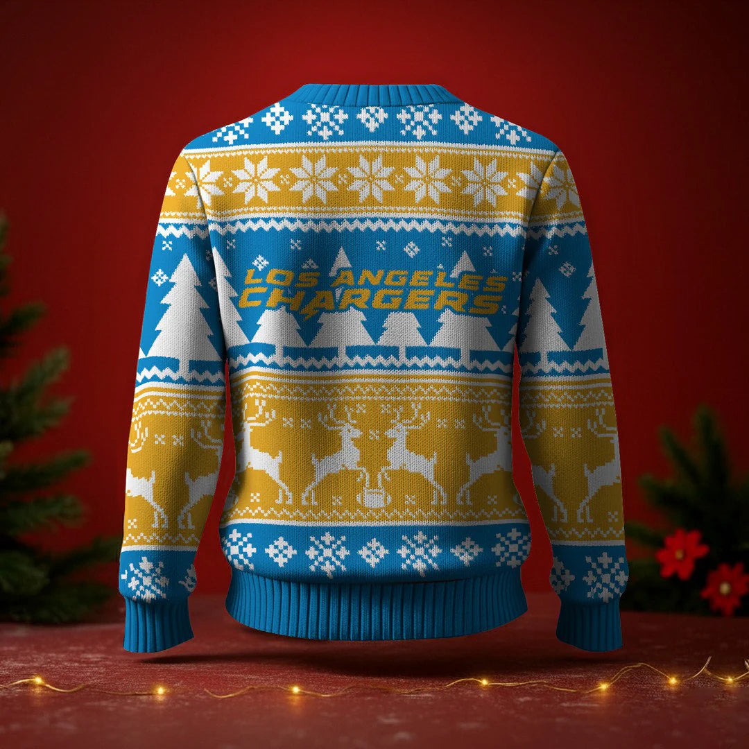 LIMITED EDITION - NEW CUSTOMIZED NFL09 LAC LOS ANGELES CHARGERS UGLY SWEATER