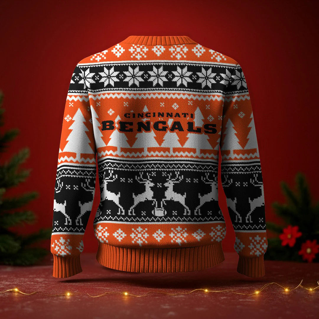 LIMITED EDITION - NEW CUSTOMIZED NFL16 CCB CINCINNATI BENGALS UGLY SWEATER