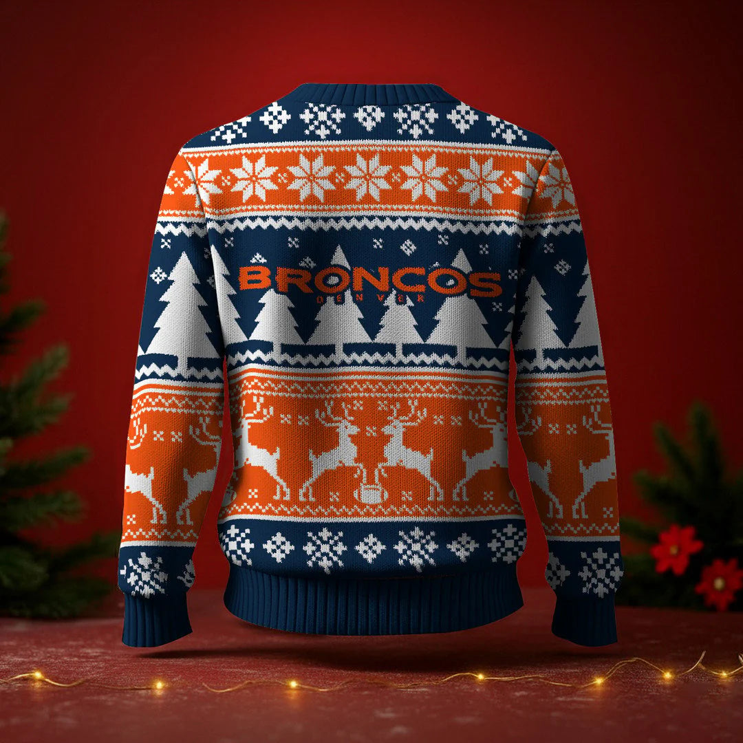 LIMITED EDITION - NEW CUSTOMIZED NFL13 DVB DENVER BRONCOS UGLY SWEATER
