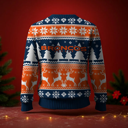 LIMITED EDITION - NEW CUSTOMIZED NFL13 DVB DENVER BRONCOS UGLY SWEATER