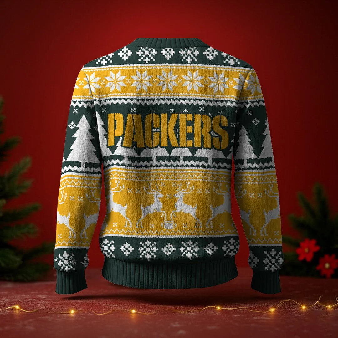 LIMITED EDITION - NEW CUSTOMIZED NFL08 GBP GREEN BAY PACKERS UGLY SWEATER
