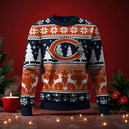 LIMITED EDITION - NEW CUSTOMIZED NFL26 CCB CHICAGO BEARS UGLY SWEATER