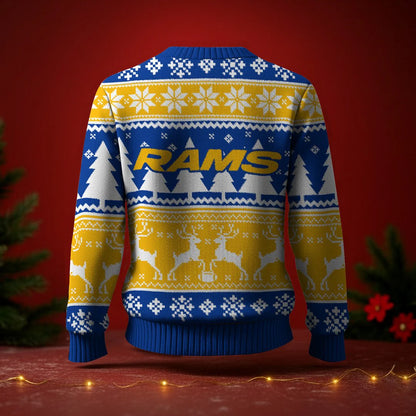 LIMITED EDITION - NEW CUSTOMIZED NFL22 LAR LOS ANGELES RAMS UGLY SWEATER