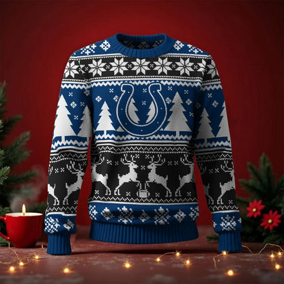 LIMITED EDITION - NEW CUSTOMIZED NFL17 IDC INDIANAPOLIS COLTS UGLY SWEATER