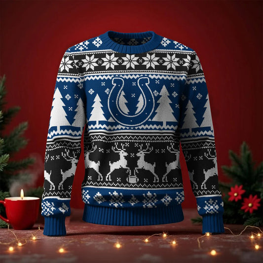LIMITED EDITION - NEW CUSTOMIZED NFL17 IDC INDIANAPOLIS COLTS UGLY SWEATER
