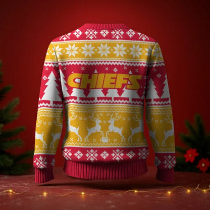 LIMITED EDITION - NEW CUSTOMIZED NFL01 KCC KANSAS CITY CHIEFS UGLY SWEATER