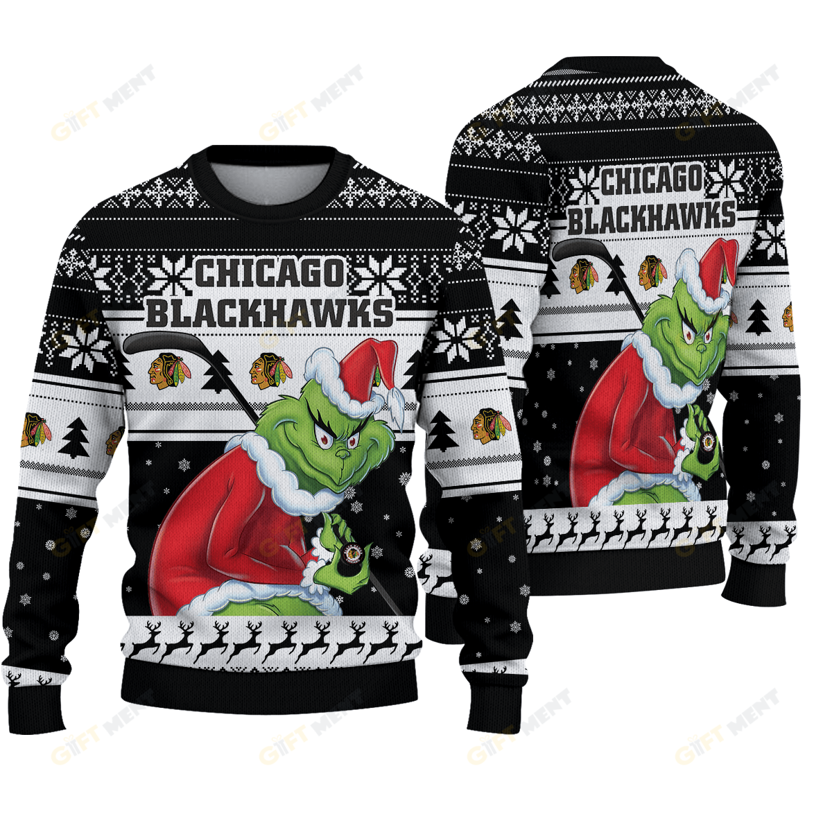 LIMITED EDITION - NEW CUSTOMIZED NHL08 CBH CHICAGO BLACKHAWKS UGLY SWEATER