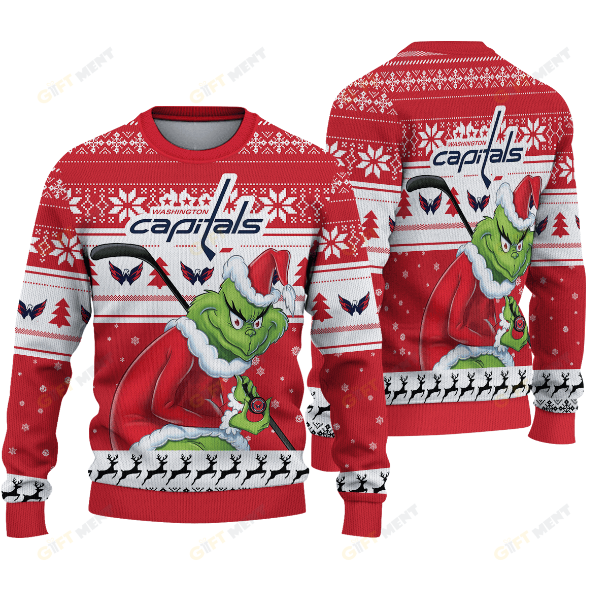 LIMITED EDITION - NEW CUSTOMIZED NHL10 WCP WASHINGTON CAPITALS UGLY SWEATER