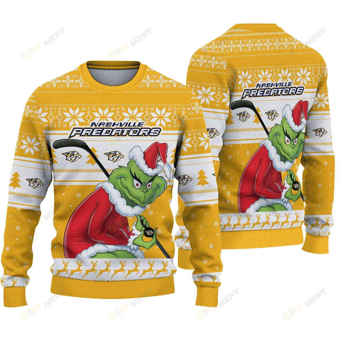 LIMITED EDITION - NEW CUSTOMIZED NHL31 NVP NASHVILLE PREDATORS UGLY SWEATER