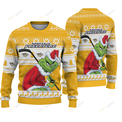 LIMITED EDITION - NEW CUSTOMIZED NHL31 NVP NASHVILLE PREDATORS UGLY SWEATER