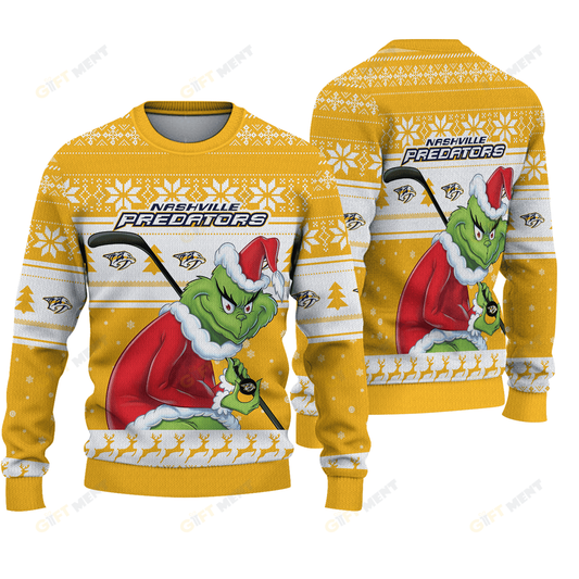 LIMITED EDITION - NEW CUSTOMIZED NHL31 NVP NASHVILLE PREDATORS UGLY SWEATER