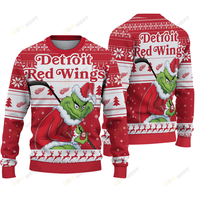 LIMITED EDITION - NEW CUSTOMIZED NHL22 DRW DETROIT RED WINGS UGLY SWEATER