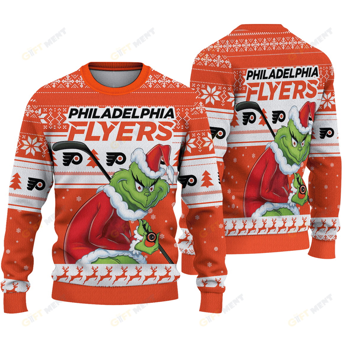 LIMITED EDITION - NEW CUSTOMIZED NHL27 PPF PHILADELPHIA FLYERS UGLY SWEATER