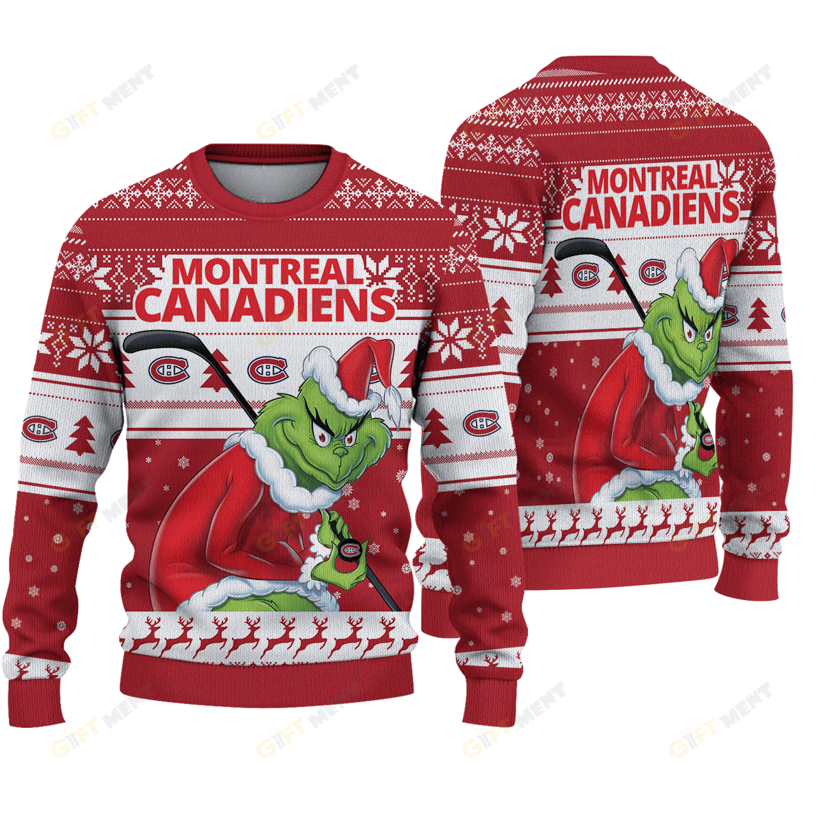 LIMITED EDITION - NEW CUSTOMIZED NHL11 MCD MONTREAL CANADIENS UGLY SWEATER