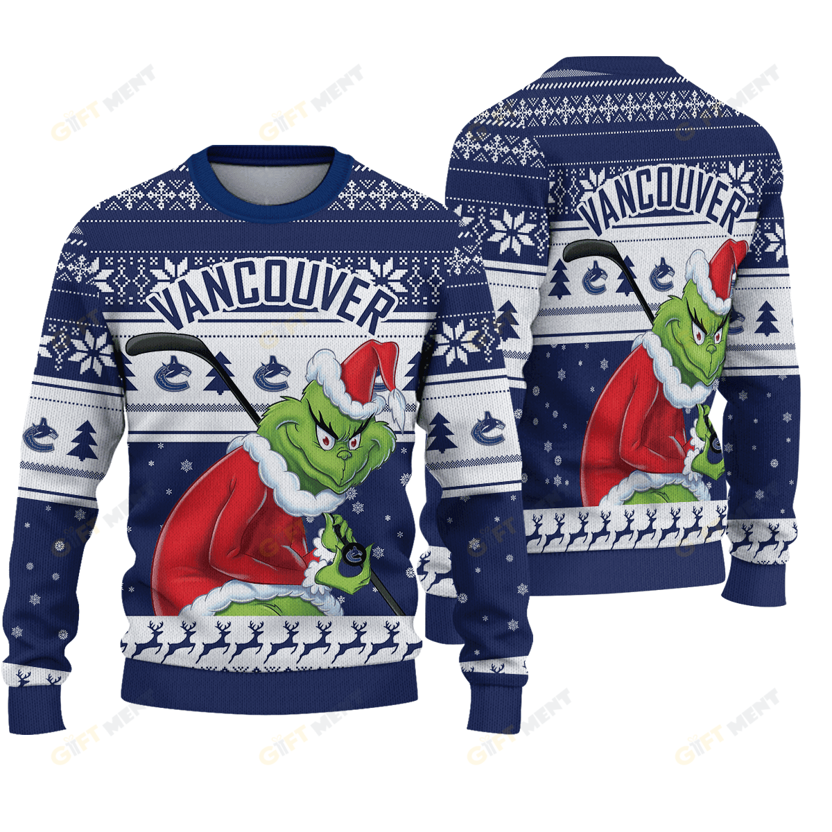 LIMITED EDITION - NEW CUSTOMIZED NHL19 VCC VANCOUVER CANUCKS UGLY SWEATER