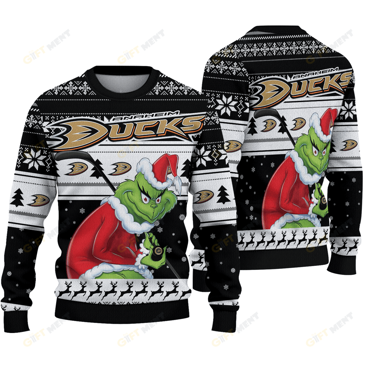 LIMITED EDITION - NEW CUSTOMIZED NHL09 AHD ANAHEIM DUCKS UGLY SWEATER