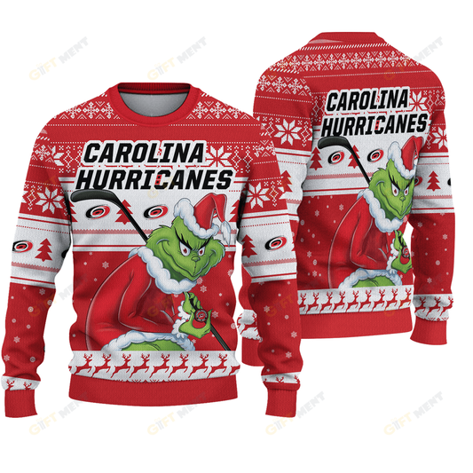 LIMITED EDITION - NEW CUSTOMIZED NHL07 CLH CAROLINA HURRICANES UGLY SWEATER