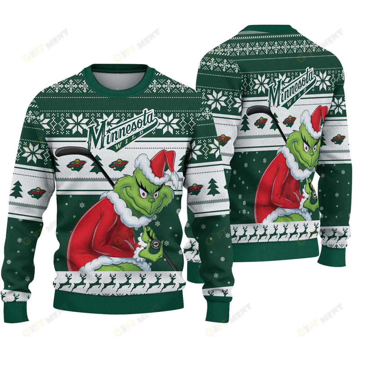 LIMITED EDITION - NEW CUSTOMIZED NHL13 MNW MINNESOTA WILD UGLY SWEATER